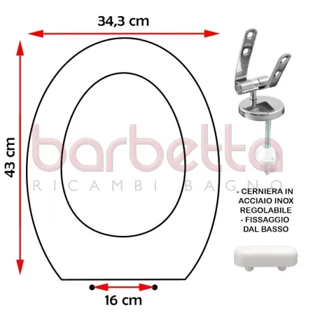 SEDILE COPRIWATER COMPATIBILE CIELO ROMA BIANCO