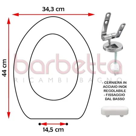 SEDILE COPRIWATER COMPATIBILE IDEAL STANDARD ONDINE BIANCO