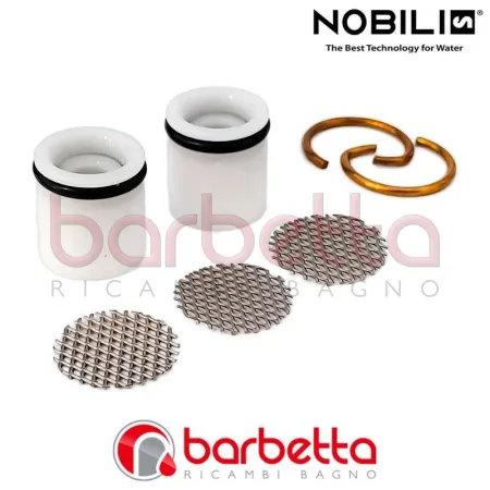 RICAMBIO KIT SACCHETTO VALVOLINA NON RITORNO DIAM.15 TERMOSTATICO CON FILTRI+SEEGER NOBILI RSAK228/62