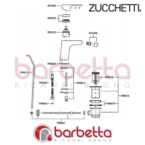 BIDET CON SCARICO WIND ZUCCHETTI ZWN347
