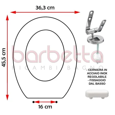 SEDILE COPRIWATER COMPATIBILE CESAME TRIESTE BIANCO