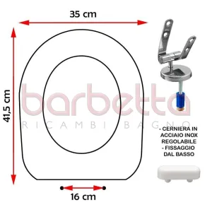 SEDILE COPRIWATER COMPATIBILE GALASSIA M2 PER VASO 50 BIANCO