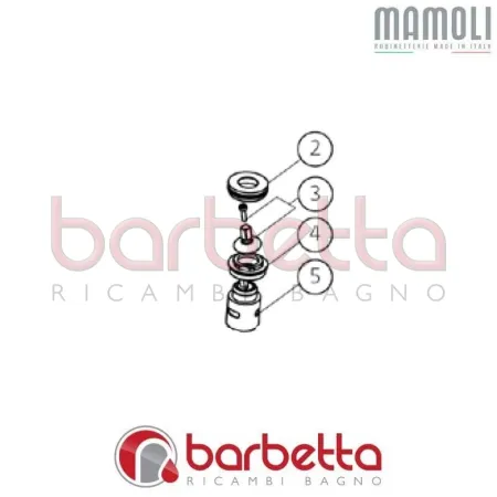 PERNO CON SFERA E VITE ORTIGIA MAMOLI 88009