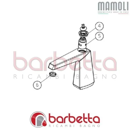 AERATORE A SCOMPARSA CACHE M18X1 ORTIGIA MAMOLI 11184