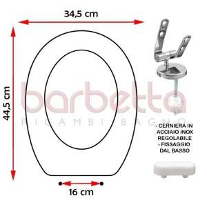 SEDILE COPRIWATER COMPATIBILE POZZI GINORI PIEMONTE BIANCO