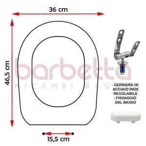 SEDILE COPRIWATER COMPATIBILE AXA CLIVIA SOSPESO BIANCO