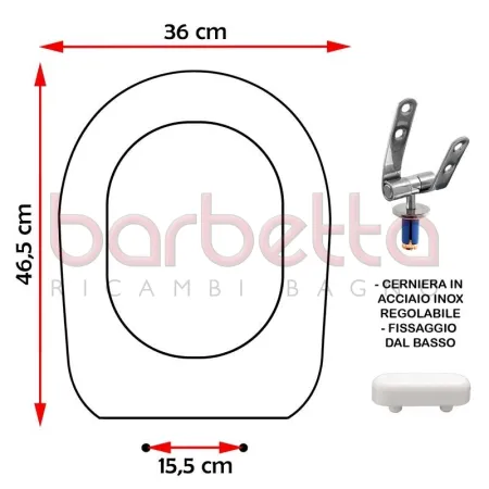 SEDILE COPRIWATER COMPATIBILE AXA CLIVIA SOSPESO BIANCO