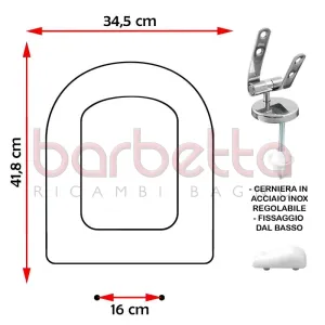 SEDILE COPRIWATER COMPATIBILE IDEAL STANDARD CALLA ORIG. (C18) BIANCO