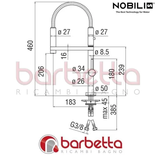 MONOCOMANDO LAVELLO CUCINA MOVE NOBILI MV92300/50CR
