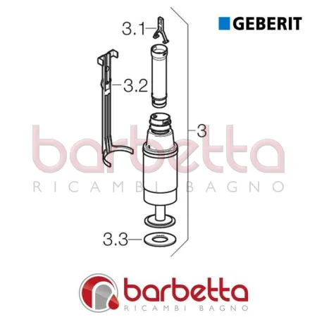 CAMPANA RICAMBIO GEBERIT COMPLETA 215.299.00.1