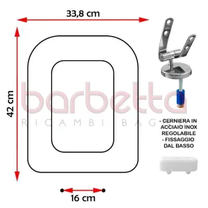SEDILE COPRIWATER COMPATIBILE GLOBO OPEN STONE BIANCO