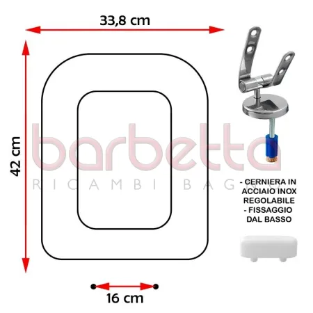SEDILE COPRIWATER COMPATIBILE GLOBO OPEN STONE BIANCO