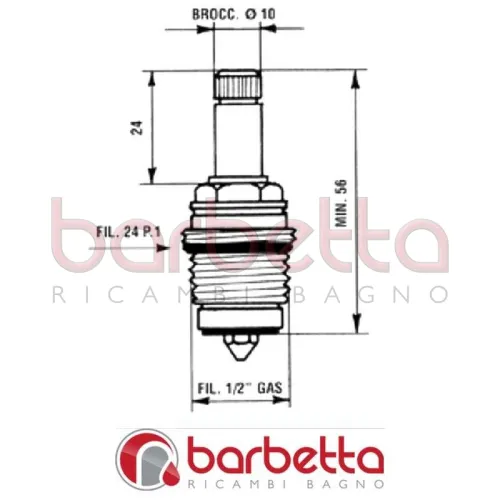 VITONE A PISTONE 1/2" MAMOLI 3V