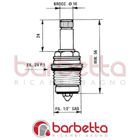 VITONE A PISTONE 1/2" MAMOLI 3V