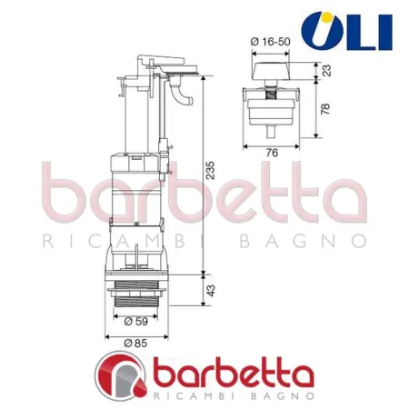 VALVOLA PNEUMATICA PER CASSETTA MONOBLOCCO IN CERAMICA OLI 500820