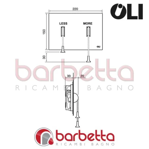 PLACCA DI RICAMBIO LESS IS MORE ACCIAIO NERO OLIVER 883527