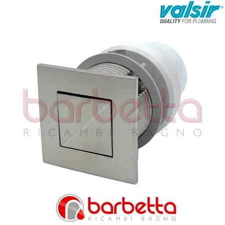 KIT PULSANTE 1/2 SCARICO QUADRO SATINATO CRYSTAL VALSIR VS0875311