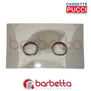 PLACCA PUCCI ECO A PARETE CROMO DUE PULSANTI 80000542