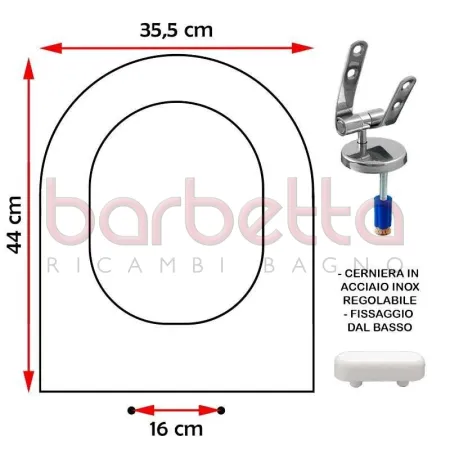 SEDILE COPRIWATER IDEAL STANDARD FIORILE LUSSO SOSPESO BIANCO IDEAL STANDARD