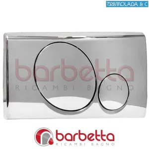 PLACCA CROMO PER CASSETTA DI SCARICO TEMPO DUE RICAMBIO TREMOLADA 6051C