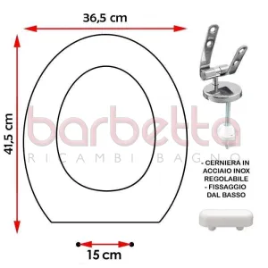 SEDILE COPRIWATER COMPATIBILE POZZI GINORI AURA BIANCO