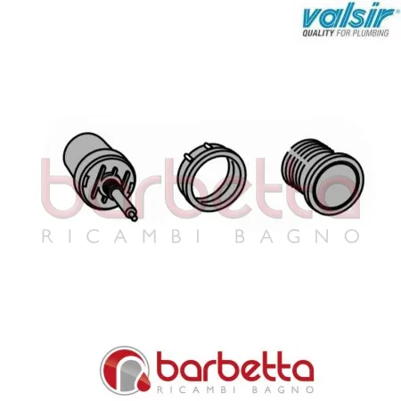 KIT PULSANTE TONDO SCARICO TOTALE CROMO SATINATO VALSIR VS0875317