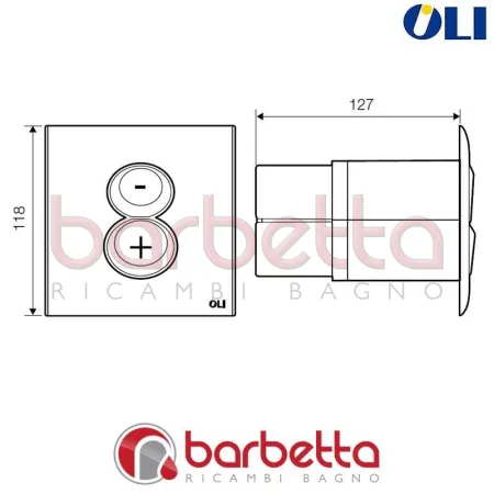 PLACCA DI COMANDO EASY DUAL BIANCA OLI OL0011640