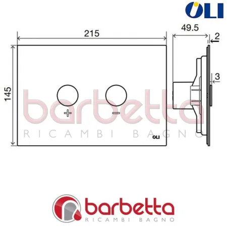 PLACCA DI RICAMBIO BLINK ACCIAIO CROMO LUCIDO OLIVER 154963