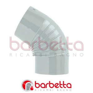 GOMITO SMALTATO 45° D. mm 80 - 45° - col. bianco