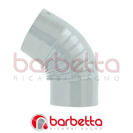 GOMITO SMALTATO 45° D. mm 130 - 45° - col. bianco