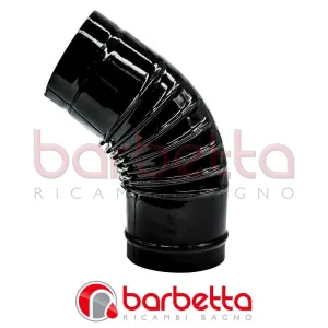 GOMITO SMALTATO 45° D. mm 150 - 45° - col. nero