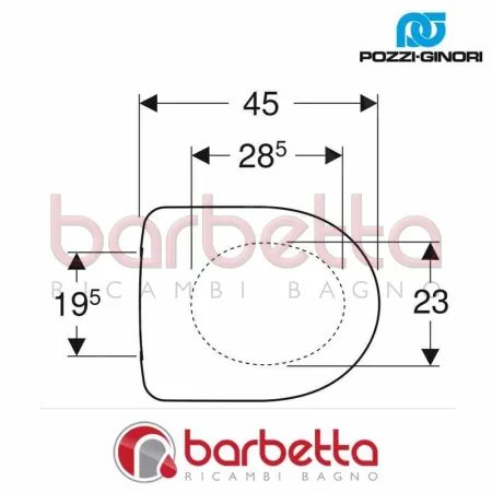 SEDILE COPRIWATER TERMOINDURENTE SELNOVA POZZI GEBERIT 500.330.01.1