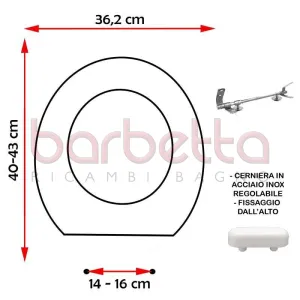 SEDILE COPRIWATER COMPATIBILE POZZI GINORI TORENA BIANCO