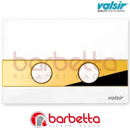 PLACCA P5 BIANCA CON MASCHERINA DORATA PNEUMATICA VALSIR VS0869414