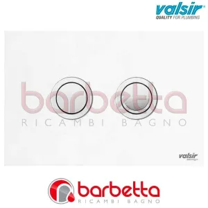 PLACCA PNEUMATICA BLACK & WHITE AC BIANCO 215X145 CON PULSANTI TONDI IN FINITURA CROMO LUCIDA VALSIR VS0878860