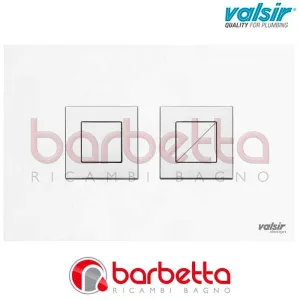 PLACCA PNEUMATICA BLACK & WHITE AC BIANCO 215X145 CON PULSANTI QUADRATI IN FINITURA CROMO LUCIDA VALSIR VS0878862