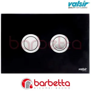 PLACCA PNEUMATICA BLACK & WHITE AC NERO 215X145 CON PULSANTI TONDI IN FINITURA CROMO LUCIDA VALSIR VS0878864