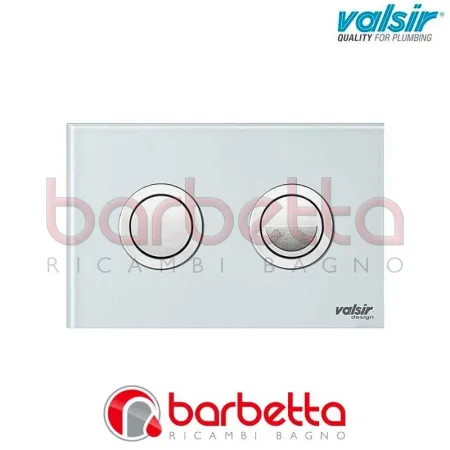 PLACCA PNEUMATICA CRYSTAL GHIACCIO PULSANTI TONDI CROMO LUCIDO VALSIR VS0877621
