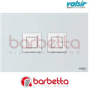 PLACCA PNEUMATICA CRYSTAL GHIACCIO 245X165 CON PULSANTI QUADRATI IN FINITURA CROMO LUCIDA VALSIR VS0877025