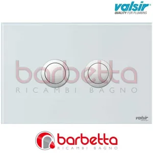 PLACCA PNEUMATICA CRYSTAL GHIACCIO 245X165 CON PULSANTI TONDI IN FINITURA CROMO SATINATA VALSIR VS0877023