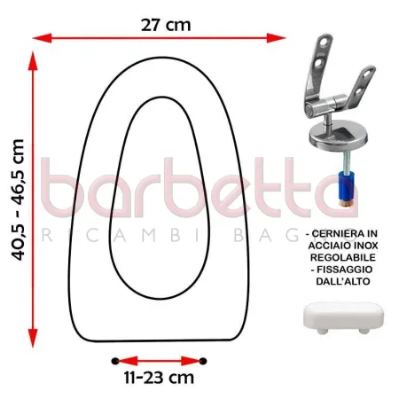 SEDILE COPRIWATER COMPATIBILE IDEAL STANDARD XL BIANCO