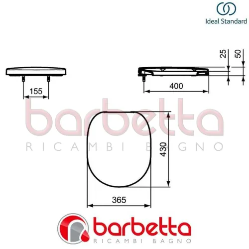 SEDILE COPRIWATER CONNECT FREEDOM BIANCO EUROPEO IDEAL STANDARD E822501