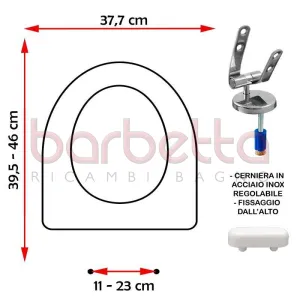 SEDILE COPRIWATER COMPATIBILE HIDRA LOFT BIANCO