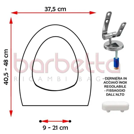 SEDILE COPRIWATER COMPATIBILE ROCA GEORGIA BIANCO