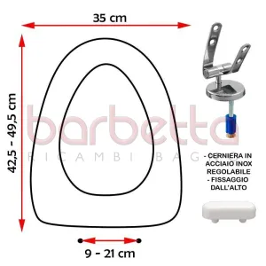 SEDILE COPRIWATER COMPATIBILE DOLOMITE SWEET LIFE BIANCO