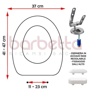 SEDILE COPRIWATER COMPATIBILE DOLOMITE CORALLO BIANCO