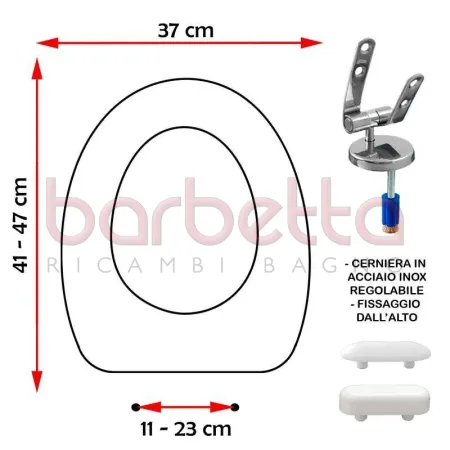 SEDILE COPRIWATER COMPATIBILE DOLOMITE CORALLO BIANCO