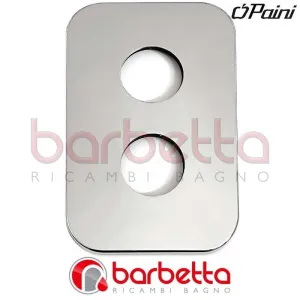PIASTRA STONDATA 2 FORI IN ABS CROMO COMPLETA RICAMBIO PAINI 53CR953