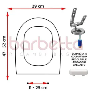 SEDILE COPRIWATER COMPATIBILE POZZI GINORI PIEMONTE BIANCO
