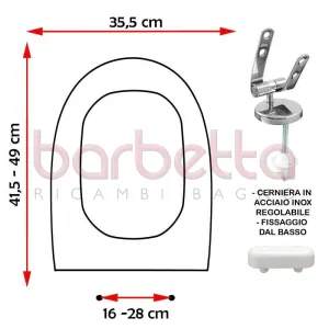 SEDILE COPRIWATER COMPATIBILE GLOBO DIVA BIANCO